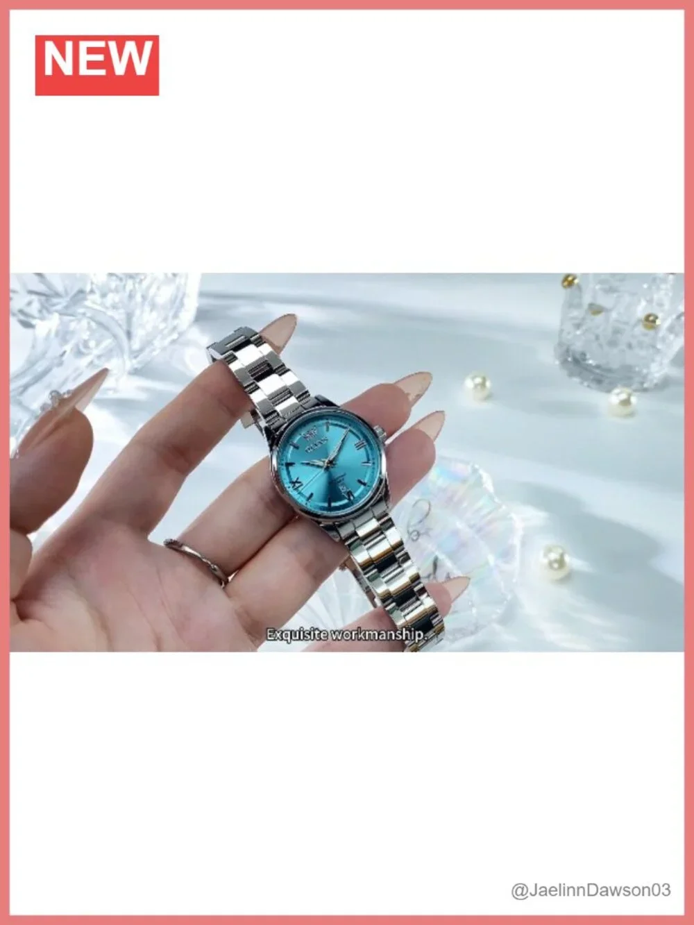 Women's Stainless Steel Quartz Dress Watch with Luminous Dial